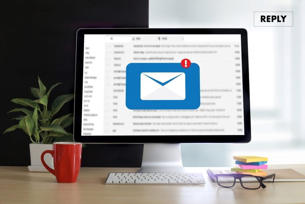 emailing on computer