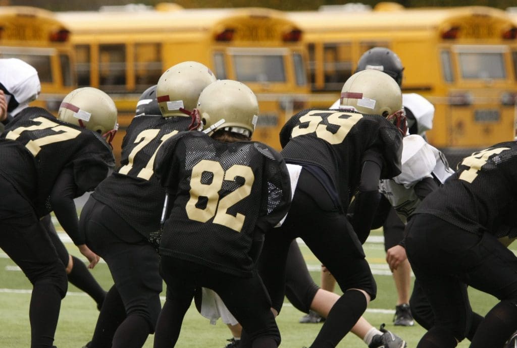 football student athletes playing a game